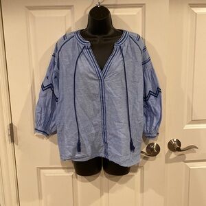 Small blue Zara Basic Blue Shirt - inside tags cut out